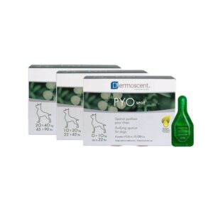 Dermoscent Pyospot- pentru piodermie și dermatită, 1 cutie de la 4 pipete