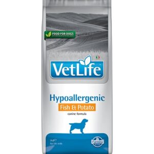 Farmina Vet Life Hypoallergenic- hrană pentru câini cu alergii alimentare, cu pește și cartofi