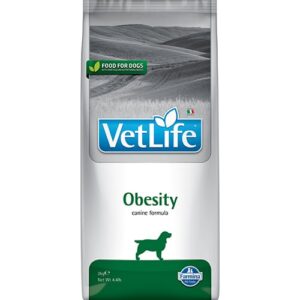 Farmina Vet Life Obesity- Hrană pentru câini, pentru reducerea excesului de greutate și reglarea aportului de glucoză