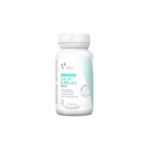 Vet Expert Calm & Relax MINI twist-off- calmant pentru pisici și câini de talie mică, 30 capsule