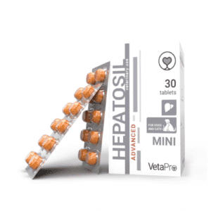 Vetapro Hepatosil Advanced Mini, pentru ficat la câini de talie mică și pisici, 30 tablete